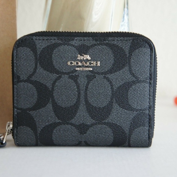 [New] Coach Leather Wallet Double Zip - Picture 4 of 8